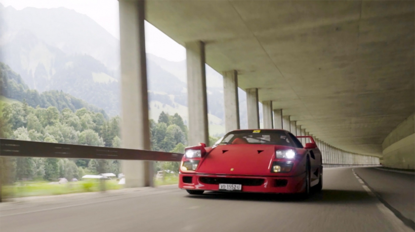 The Ferrari F40 x Swiss Alps